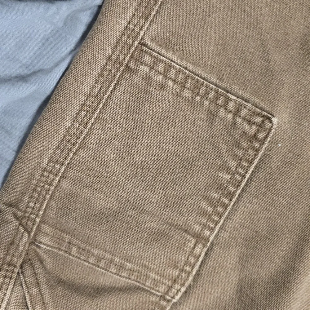 Carhartt B11 CHT Duck Canvas Work Pants 38x32 Chestnut Brown USA Fabric Distress